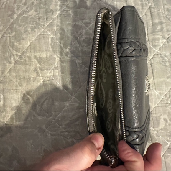 Brighton Full Sized Gray Leather Wallet - Picture 4 of 6